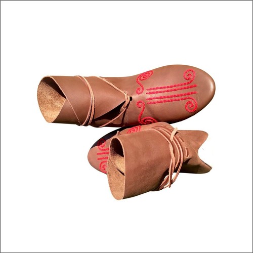 Wikinger leder schnürstiefel - wikinger,