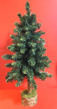 Weihnachtsdekoration,  Tannenbaum mit Holzstamm, künstliche Tannenzweige, 60 cm