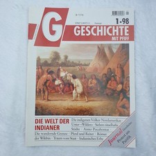 G Geschichte mit Pfiff Magazin Zeitschrift 1/1998 Die Welt der Indianer 