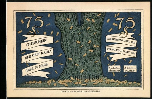 Notgeld kahla 1921 75 - notgeld,