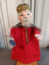 Dresdner Künstlerpuppe Handpuppe König mit Etikett 