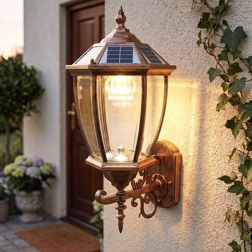 Solar außenwandleuchte led - solar,