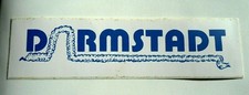 Werbe-Aufkleber Darmstadt kriechender Darm Hessen Rhein Main Gebiet 80er