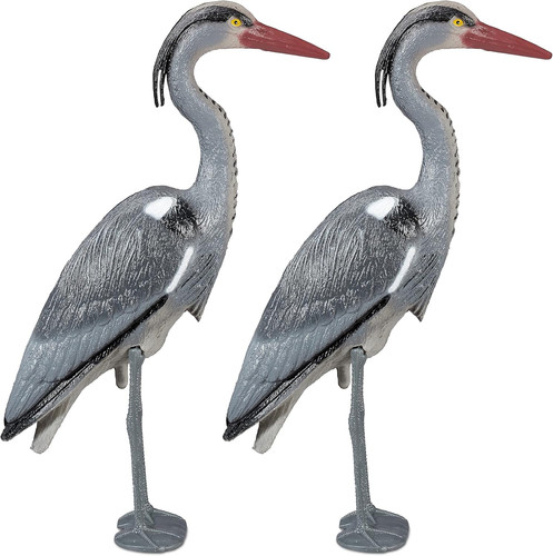 Relaxdays reiher gartenfigur - reiher,