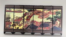 Miniatur Antike Lackwaren Chinesische Wandbild Raumteiler Bildschirm  Windschutz