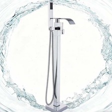 Chrom Badezimmer Wasserfall Wannenarmaturen Freistehende Auslauf Duschhahn Set