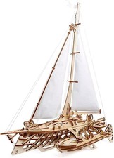 Ugears 3D Puzzle Trimaran Merihobus Schiff Segelboot Holzpuzzle Modellbau Set 