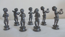 7 Miniaturfiguren aus Zinn der