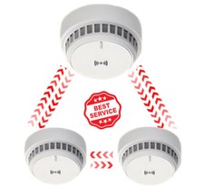 1-10x Rauchmelder Set , 10 Jahre Garantie, Feuermelder mit 2* DC1.5V Batterie