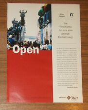 Seltene Werbung SUN MICROSYSTEMS - Offene Standards - Freiheit siegt 2001