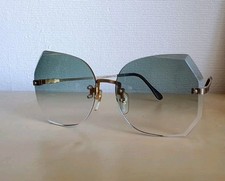 Vintage Damen Sonnenbrille Farbverlauf Randlos 