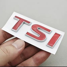 TSI Badge Emblem 3D Rot Silber