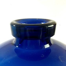 Klaus BREIT Design Vase Wiesenthalhütte 32 cm Glas 50er 60er blau