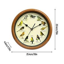 Vogelstimmen-Wanduhr mit 12