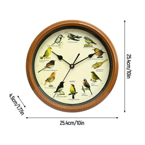 Vogelstimmen wanduhr mit - vogelstimmen-wanduhr,