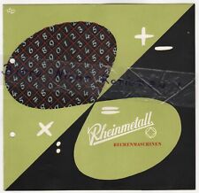 SÖMMERDA, Prospekt um 1957, Rheinmetall Rechenmaschinen KEW IIc 