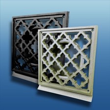 Antik Lüftungsgitter Wetterschutzgitter Außengitter mit Flansch