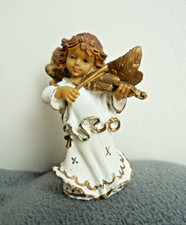 schöner Engel mit Geige Kunststoff Höhe 10 cm Made in Italy
