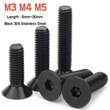 M3 M4 M5 Black Socket Flat