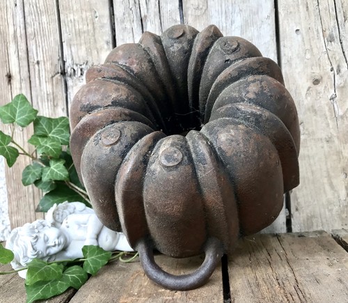 Antik eisenguss guglhupf form - eisenguss,