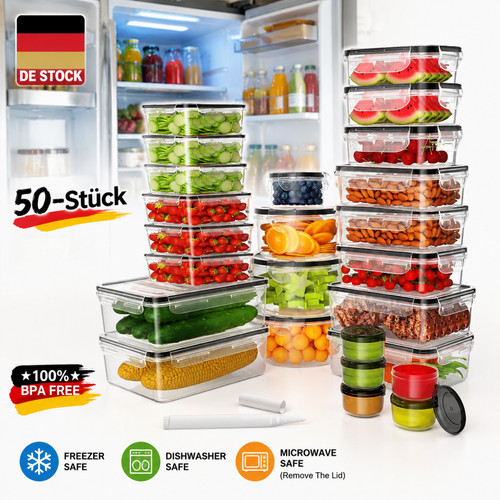 50er set vorratsdosen bpa - vorratsdosen, bpa-frei