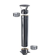 Edelstahlschornstein Schornstein Kamin Aufsatz Verlängerung 0,5 - 3,0 m