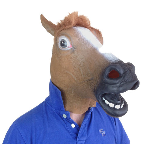 Braunes pferd kopf maske voll - kopf,