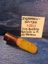 CYP ✨UNBENUTZTE  ZIGARREN-Spitze mit Bernstein-Mundstück ✨ Älteres Sammlerstück