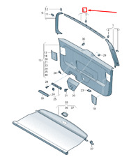 NEU VW TOURAN 5T OBERE MITTE HECKKLAPPE VERKLEIDUNG 5TA867707A82V