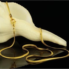 Kette Schlangenkette 2 mm Edelstahl vergoldet Gold 18 Karat Damen Herren K2118L