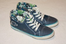 Cult Kids Sneaker Schuhe Halbschuhe jeans blau weiß Gr.34 Slipper Stoff