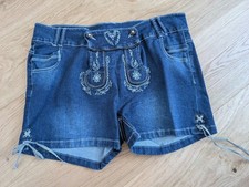 Damen Trachten Hose Jeans Kurz Laura Torelli Collection XL Blau