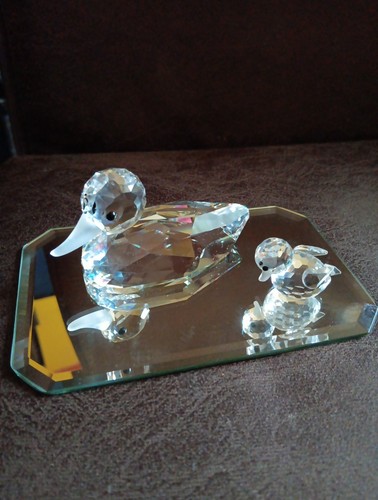 Swarovski ente mit küken und - ente,