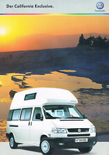Prospekt VW California Exclusiv von September 2000 
