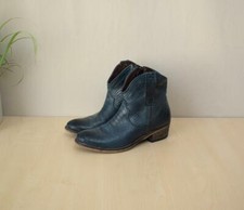 petrolfarbene Stiefeletten v. Online Shoes Gr. 36 Echtleder Boots