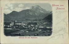 Mondschein Ak Admont in der Steiermark, Panoramablick über die... - 10137539