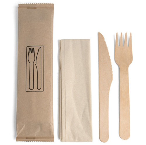 100 sets duni - 100, holz-besteckset