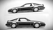 Toyota Supra MK3 Sticker Silhouette Toyota Supra tuning Aufkleber 2x Schwarz neu