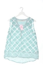 BODEN Blusentop Damen Top Gr. DE 36 weiß-türkis Casual-Look