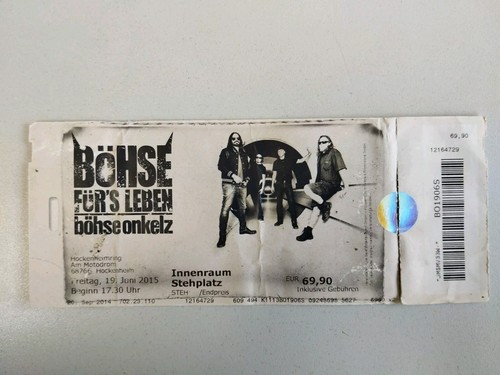 Böhse onkelz konzert - böhse, karte