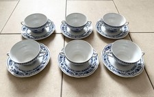 DDR Vintage Konvolut 6 x Suppentasse + Untertasse Zwiebelmuster