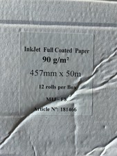 1 Rolle Inkjet-Plotterpapier voll beschichtet, weiß, 90 g/m², 45,7 cm x 50 m