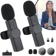 Kabelloses Lavalier Mikrofon Wireless USB C Ansteckmikrofon für Videoaufnahmen