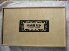 Hannes Reeh Holzkiste, leer, aus Österreich mit Schiebedeckel, Holzeinteilung 6 