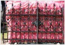 Antike Garten Pforte Tor Rankgitter Schmiedeeisen Personaltür Altanstrich № 5.