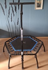 FitnessTrampolin mit Haltestange, gebraucht, von B.Klein