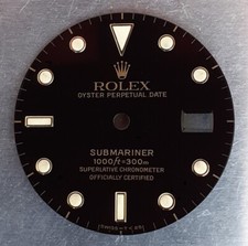 Rolex • Submariner • Zifferblatt • Schwarz / Gold • TRITIUM • SWISS -T< 25 