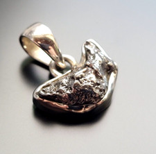 Unikat 925 Sterling Silber Halsketten Anhänger Meteorit Campo Del Cielo Schmuck