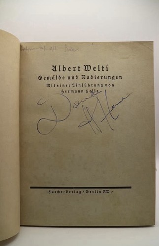 Albert welti signed hermann - signed,