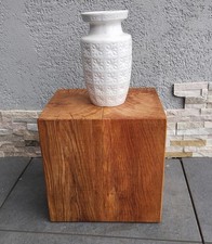 26x32x33cm Dekosäule Holzblock Podest Eiche Massiv Beistelltisch Blumenhocker 